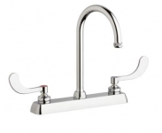 Chicago Faucets W8D-GN2AE1-317ABCP Workboard Faucet, 8''